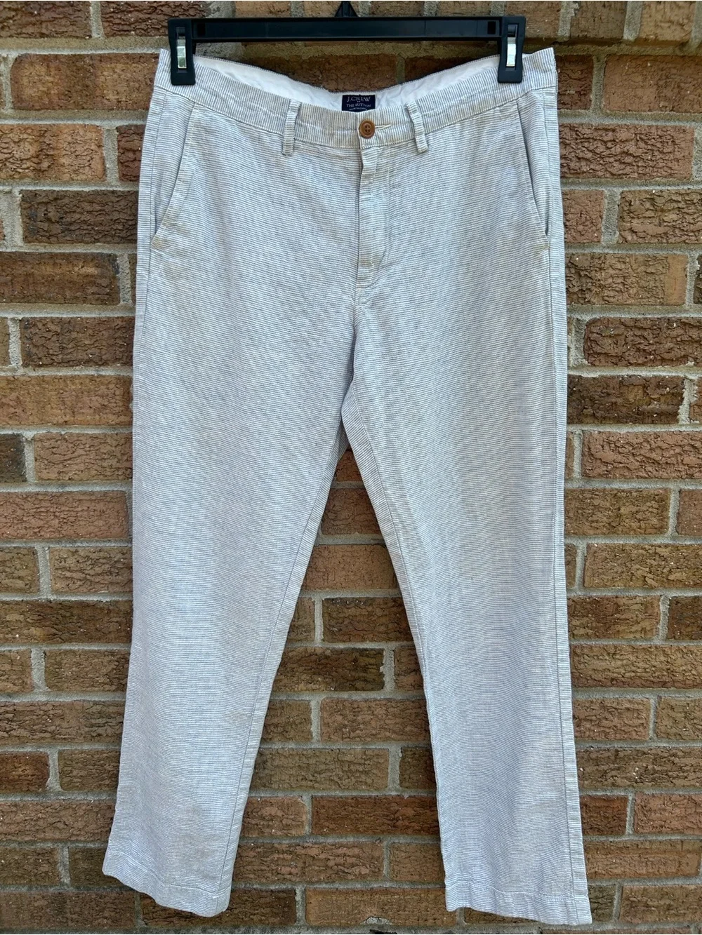 J. Crew Light blue / white horizontal stripe Men's Chino Pants 32x30